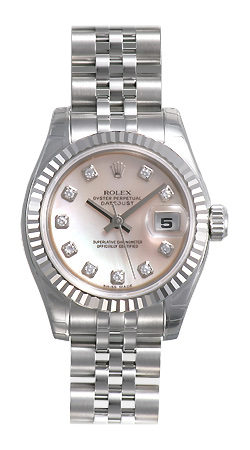 Rolex Lady Datejust Series Ladies 18kt White Gold Automatic Wristwatch 179174-MDJ