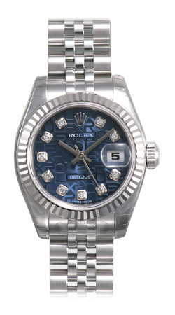 Rolex Lady Datejust Series Ladies 18kt White Gold Automatic Wristwatch 179174-BLDJ