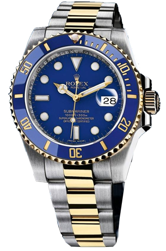 Rolex Submariner Series Stainless Steel and 18k Yellow Gold Oyster Bracelet Mens Wristwatch 116613-BLSO