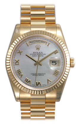 Rolex Day-Date Series Mens Automatic 18kt Yellow Gold Wristwatch 118238-MRP