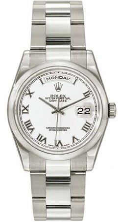Rolex Day-Date Series Mens Automatic 18kt White Gold Wristwatch 118209-WRO