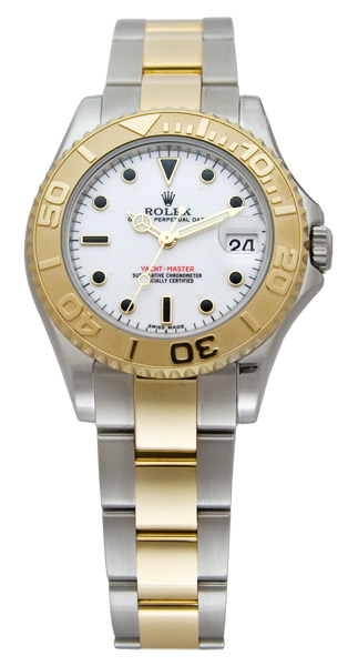 Rolex Yachtmaster Series Elegant Unisex Automatic 18kt Yellow Gold Unidirectional Rotating Wristwatch 168623-WSO