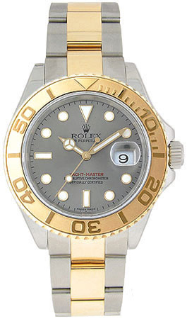 Rolex Yachtmaster Series Elegant Mens Automatic 18kt Yellow Gold Unidirectional Rotating Wristwatch 16623-GYSO