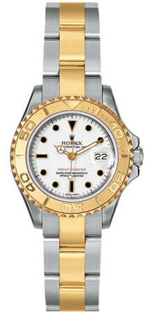 Rolex Yachtmaster Series Elegant Ladies Automatic 18kt Yellow Gold Unidirectional Rotating Wristwatch 169623-BLSO