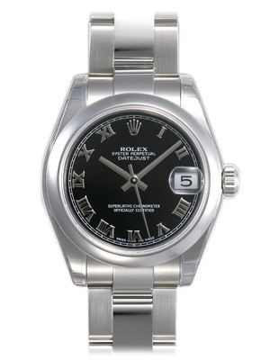 Rolex Datejust Series Fashionable Unisex Automatic Midsize Wristwatch 178240-BKRO