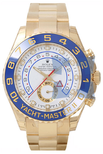 Rolex Yachtmaster II Series Elegant Mens Automatic 18k Yellow Gold Wristwatch 116688