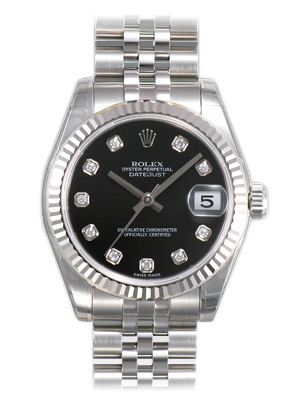 Rolex Datejust Series Fashionable Unisex Automatic Midsize Wristwatch 178274-BKDJ