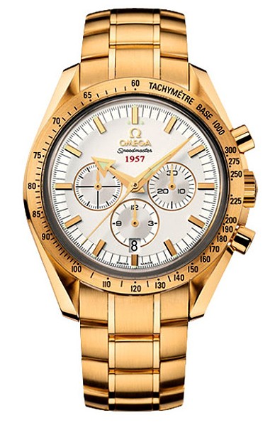Omega Speedmaster Broad Arrow 18k Yellow Gold Mens Wristwatch 321.50.42.50.02.001