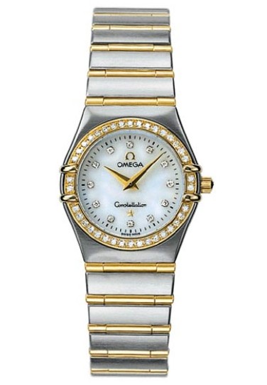 Omega Constellation 18kt Yellow Gold Mini Ladies Diamonds Watches 1277.75.00