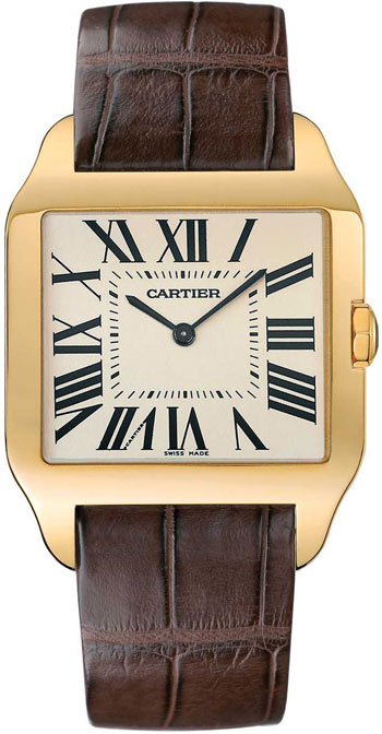 Cartier Santos Dumont 18k Yellow Gold Mens Manual Wind Wristwatch-W2008751
