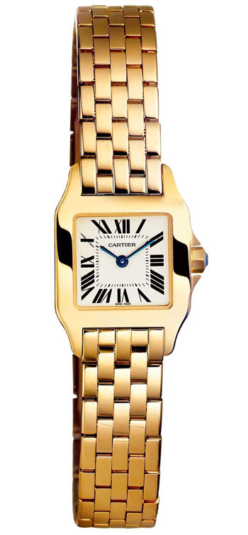 Cartier Santos Demoiselle 18k Yellow Gold Ladies Swiss Quartz Wristwatch-W25063X9