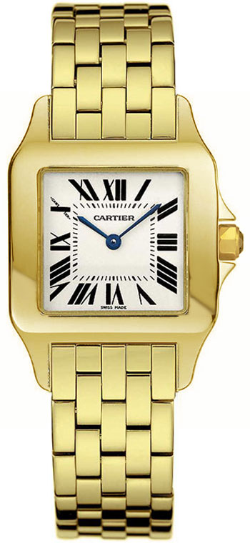 Cartier Santos Demoiselle 18k Yellow Gold Ladies Swiss Quartz Wristwatch-W25062X9