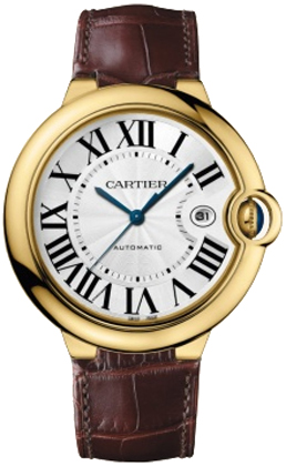 Cartier Ballon Bleu Large Series Wonderful 18k Yellow Gold Mens Automatic Wristwatch-W6900551