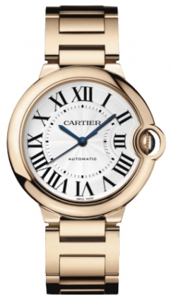 Cartier Ballon Bleu Medium Series Wonderful 18k Yellow Gold Unisex Automatic Wristwatch-W69003Z2