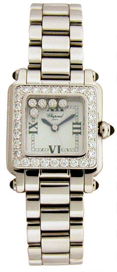 Chopard Happy Sport Series Diamond Steel Mini Ladies Swiss Quartz Wristwatch 278895-2311