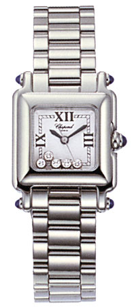 Chopard Happy Sport Series Diamond Steel Mini Ladies Swiss Quartz Wristwatch 278893-23