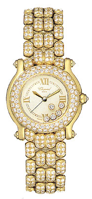 Chopard Happy Sport Series 18kt Yellow Gold Ladies Diamond Watch 276194-20