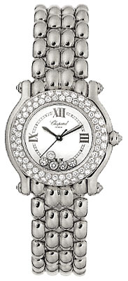 Chopard Happy Sport Series 18kt White Gold Ladies Diamond Watch 276151-20