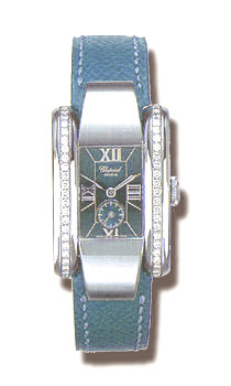 Chopard La Strada Series Diamond Steel Blue Ladies Swiss Quartz Watch 418412
