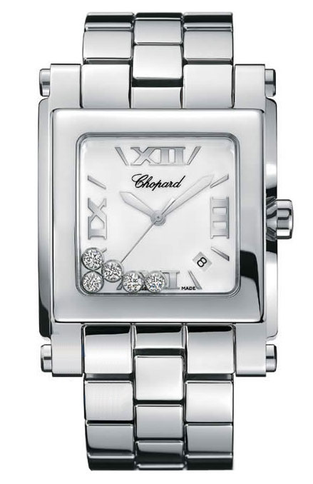 Chopard Happy Sport Series Square Diamond Ladies Swiss Quartz Watch 288467
