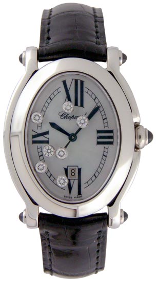Chopard Happy Sport Series Fashionable Oval Ladies Swiss Quartz Wristwatch