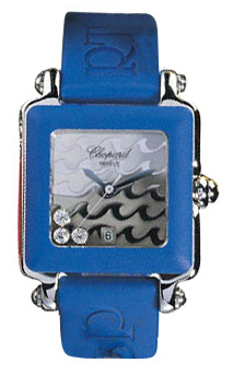 Chopard Happy Sport Series Diamond Steel Ladies Swiss Quartz Wristwatch 278896-403 in Blue 