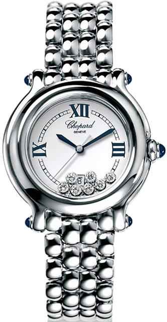 Chopard Happy Sport Series Diamond Steel Ladies Swiss Quartz Wristwatch 278236-23