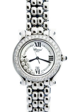 Chopard Happy Sport Series Diamond Steel Ladies Swiss Quartz Wristwatch 278280-2311
