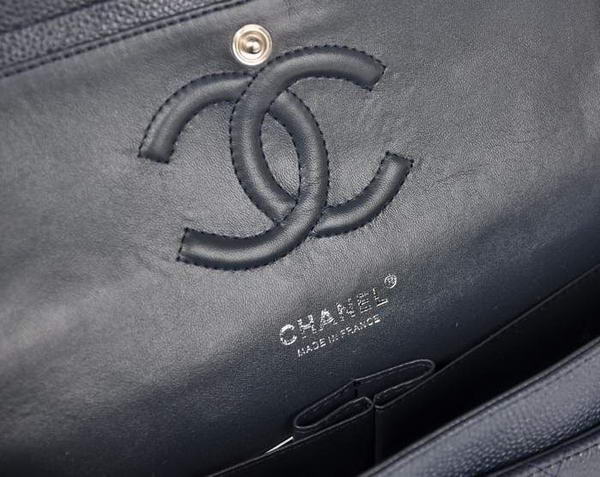 Chanel A1112 2.55 Series Flap Bag Original Cannage Leather Blue