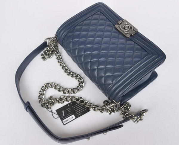 Hot Style Chanel A67086 Royalblue Le Boy Flap Shoulder Bag Silver