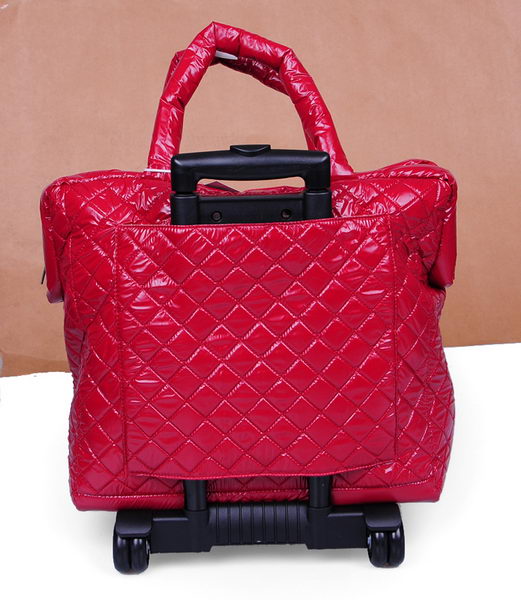 Chanel CoCo Cocoon Quilted Nylon Trolley A47205 Red