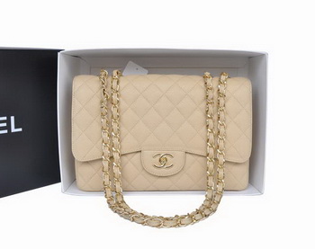 Chanel Original Apricot Caviar Leather Flap Bag A28600 Gold