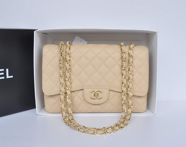 Chanel Original Apricot Caviar Leather Flap Bag A28600 Gold