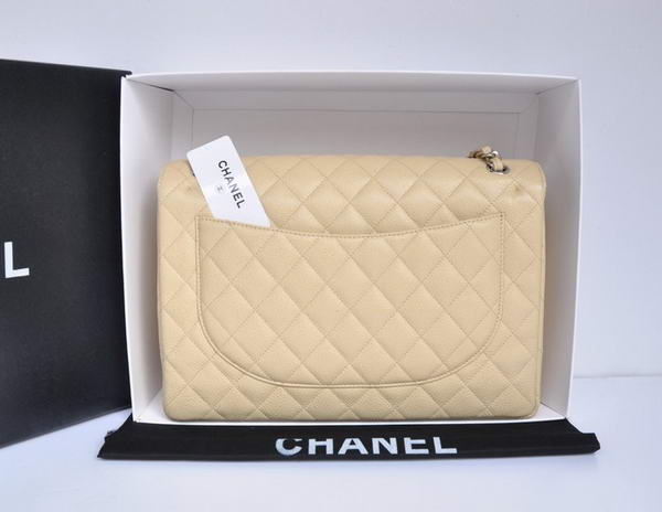Chanel Original Caviar Leather Jumbo Flap Bag A47600 Apricot