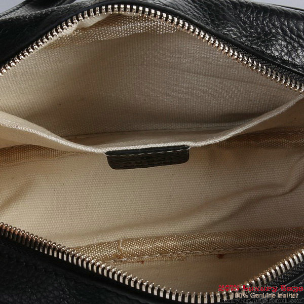 Gucci 308364 A7M0G 1000 Soho Black Leather Disco Bag