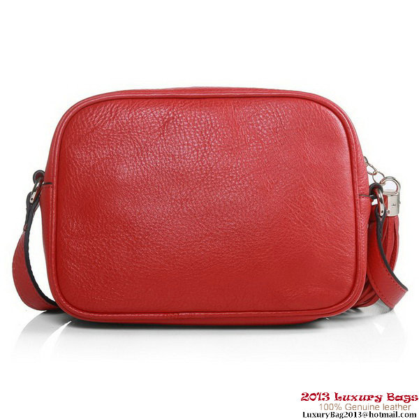 Gucci 308364 A7M0G 6523 Soho Red Leather Disco Bag