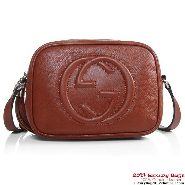Gucci 308364 Soho Brown Leather Disco Bag
