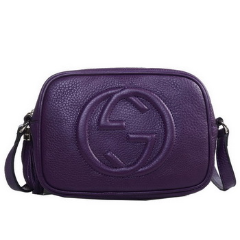 Gucci 308364 Soho Purple Leather Disco Bag