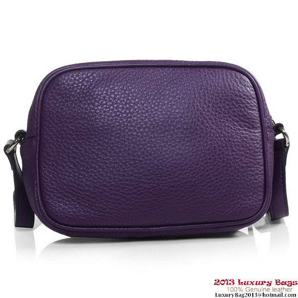 Gucci 308364 Soho Purple Leather Disco Bag