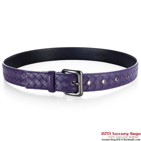 Bottega Veneta Intrecciato Nappa Belt Purple