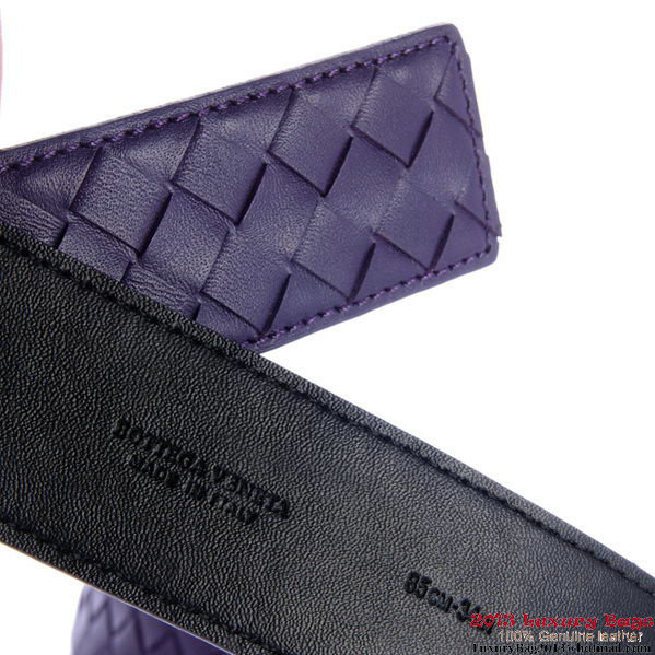Bottega Veneta Intrecciato Nappa Belt Purple