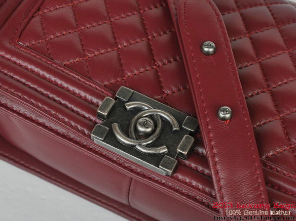 Boy Chanel Flap Shoulder Bag A67086 Sheepskin Bordeaux