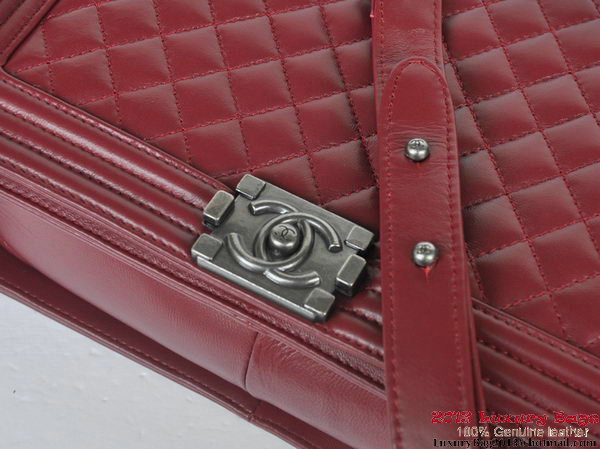 Boy Chanel Flap Shoulder Bag A67087 Sheepskin Bordeaux
