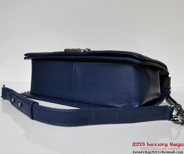 Boy Chanel Flap Shoulder Bag A67087 Sheepskin RoyalBlue