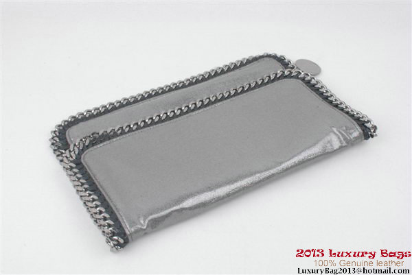 Stella McCartney Falabella PVC Fold Over Clutch 812S Silver