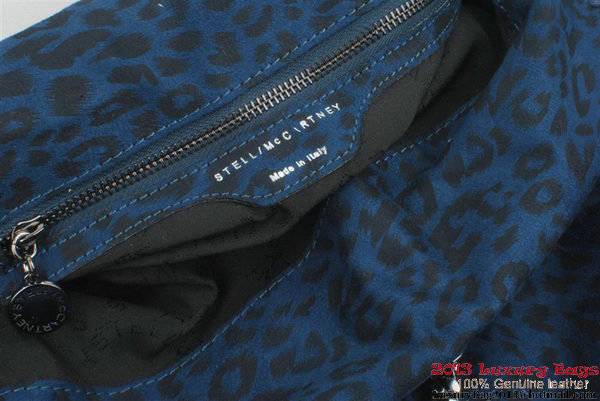 Stella McCartney Falabella Leopard PVC Fold Over Tote Bag 811 Blue