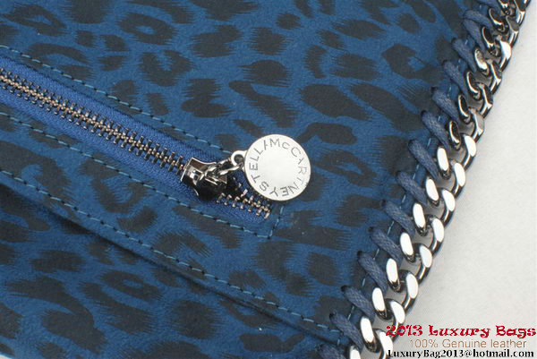 Stella McCartney Falabella Leopard PVC Fold Over Clutch 812S Blue