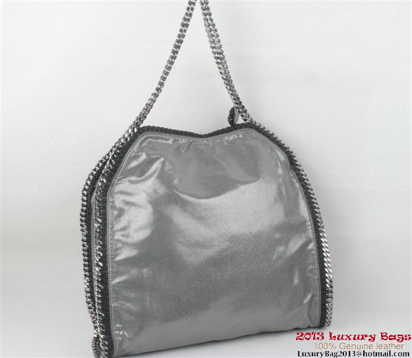 Stella McCartney Falabella PVC Fold Over Tote Bag 811 Silver