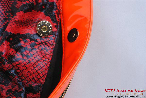 Stella McCartney Falabella Snake Fold Over Clutch 812S Red