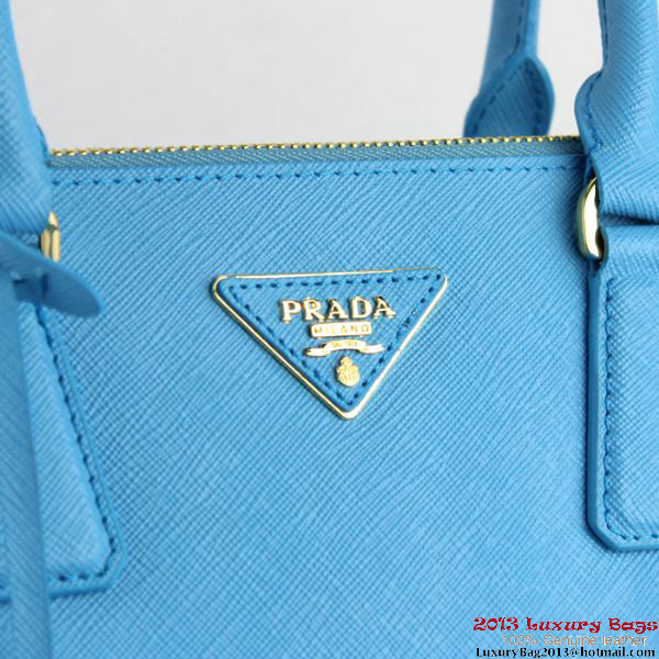 2013 Prada Saffiano Tote Bag 1801 SkyBlue